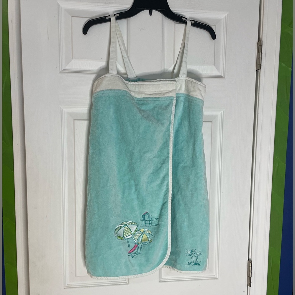 Erika Taylor vintage Terry Cloth Swim Wrap - Small